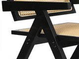 Levede 1x Black Wicker Armchair Dining Chair CH1101-BK