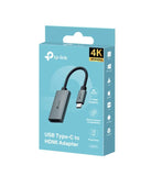 TP-Link UA520C USB Type-C to HDMI Adapter, 1 USB-C Connector1 HDMI 4K 60Hz Port, Plug and Play, V1202-V2-CBTL-UA520C