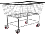 Wire Laundry Cart Wire Laundry Basket 4.5 Bushel Heavy Duty w/ 5'' Wheels V952-XYCDG200F-D000001V0