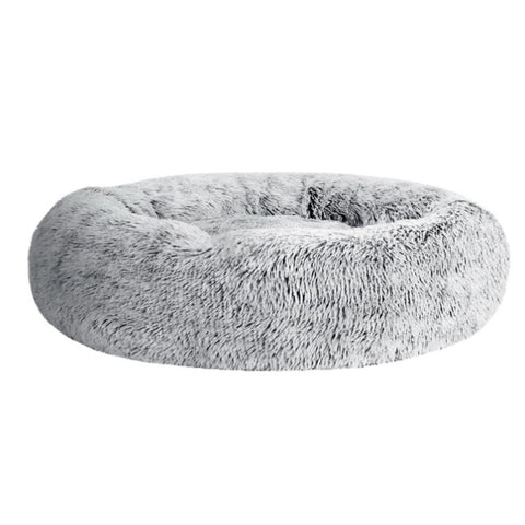 i.Pet Pet Bed Dog Cat 90cm Large Calming Soft Plush Light Charcoal PET-BED-D90-CO