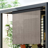 Instahut 2.1X2.5M Outdoor Blinds Awning Roll Down Retractable Knit Fabric Outdoor Blinds Window AWN-C-DOWN-KNIT-21-BR