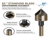 5 Piece Countersink Drill Bit Set, High Speed Steel, Countersink Drill Bit Set, Wide Material V1369-AZ3-W-12158