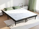 Giselle Folding Bed with Mattress Double Portable Foldable Guest Bed Bamboo Cover FOAM-MFM-BF-BAM-D