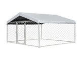 Outdoor Dog Kennel, 2 x 2 x 1.6 m Large Dog Kennel with Secure Lock, Outside Dogs Enclosures with V952-DXHWQSYS6565NAQH5002V0