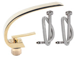 G1/2 Curve Design Undercounter Basin Water Faucet Single Hole Basin Cold and Hot Mixer TapGold V1294-YM0901-3112200145612