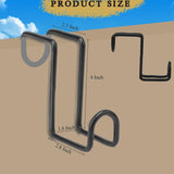 2PCS 4 Inch Tack Hook Heavy Duty Metal Birdle Water Bucket Hanger for Hanging Horse Bridles,Halter V1259-DP01-A-5085