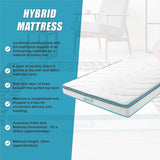 King 20cm Hybrid Mattress Memory Foam and Innerspring Support V63-821851