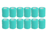 12Pcs Bandage Wrap Natural Latex Elastic Self Adhesive Wrap for Cows Dogs Horses 10cm Cyan V1294-YM0523-3111220104714