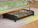 Black Square Under-Bed Storage Rack with Wheels Sturdy Easy to Move for Bedroom AU V201-QHGMMOREONE043