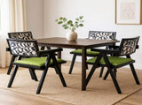Levede Dining Chair Retro Backrest Chair x4 CH1142-1-BKX4