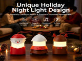 Christmas Music LED Night Light Lantern, Rechargeable with Warm White & 7-Color Changing Lights, V1341-ZY-PW2TZ58J-ABC