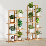 NOVEDEN Bamboo Plant Stand Rack 6 tier 7 Potted V227-6777715003060