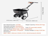 Walk Behind Spreader, 60LBS Capacity, Push Spreader with Hopper Grate, 0-9.8 ft Spreading Width, 8 V952-TCSBJ60LBSPZF8R6S001V0