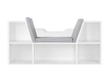 Levede Kids Bookcase Toys Box Shelf White TB1019-WH