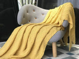 Blanket Cuddly blanket Soft blanket Soft knitted wool blanket Fringed blanket Cute blanket V1188-MS-313-0865
