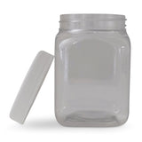 10x 250g Plastic Honey Jars + Lids - Square Clear Food Grade Packaging Containers V238-SUPDZ-32706696183888