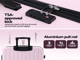 Wanderlite 28" Luggage Suitcase Trolley Travel Lightweight TSA Hardshell Pink LUG-ABS-DM-28-PK