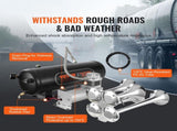 Train Horns Kit, 4 Trumpet Air Horn Kit, 150dB Train Horns for Pickup Trucks, 12V 160 psi Air V952-QLBYCQGTZ12VB362GV9