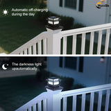 solar post cap lights, outdoor LED lights, nickel batteries, IPX4 water resistant, garden lighting, V1106-DSZ-001-006-BLK-6PCS