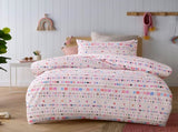 Happy Kids Swifty Washed Quilt Cover Set Single V442-HIN-QUILTCS-SWIFTY-PINK-SB