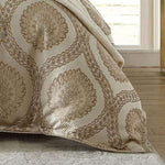 Davinci Sistine Gold Bold Italianesque Motifs Adorn Robed Finish Quilt Cover Set Queen V442-LED-QUILTCS-SISTINE-GOLD-QS