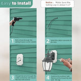 Siding Mounting Block,8141DBL Built-in Box Outdoor Light Block,2Sets for 1/2 Inch Lap Double and 4 V1369-AZ3-W-08431