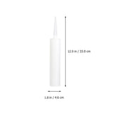 White Plastic Caulk Tubes 8Pcs Reusable Sealant for Kitchen Bathroom V1192-AZ-W-21177