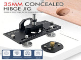 Hidden Hinge Drilling Jig Template Locator for Cabinet Door Installation, Adjustable Punch V1341-ZY-TJYYQAJB-BLACK
