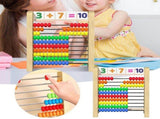 10 Row Wooden Abacus Counting Frame with 1-100 Number Cards, Math Teaching Tool for Addition and V1366-AZ2-W-16792