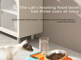 Blue and Orange Cat & Dog Feeding Station with Water Dispenser Elevated Stainless Steel Pet Bowl V888-ELOSUNG53316