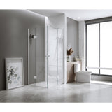 120x120cm Double Door Corner Shower with Black Channels and SS Hinges V63-949411