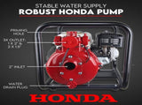 Fire Fighting Petrol Water Pump GP200 TWIN IMPELLER WITH A HONDA ENGINE V379-PETRLWTRGP6501