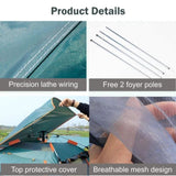 Instant Pop Up Tent For Hiking 2/3/4 Person Camping Tents, Waterproof Windproof Family Tent With Top V213-IPUT02-GRN01