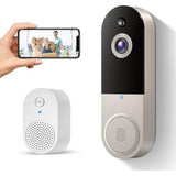 Wireless Video Doorbell Camera Outdoor Doorbell Camera - White V1263-JX-8099-2