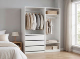 Artiss 2X Wardrobe Clothes Closet Storage Organiser Armoire White FURNI-L-N-WR-WHX2
