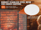 Fireplace Screen 3 Panel, Sturdy Iron Mesh Fireplace Screen, 122CM Spark Guard Cover, No V952-BLMHSFG4555I9GTXEV0