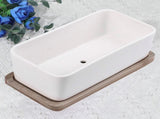 SWETRACE Ceramic Oblong Flower Pot White 1 Set 6.7X3.3In V1189-LWWAL-20260327-03580