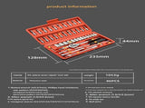 46-Piece Automotive Repair Tool Set - Carbon Steel Ratchet Wrench Socket Kit - 1/4 Inch Drive with V888-ELOSUNG50892