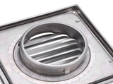 Exterior Wall Vent Cover with Flats 100mm Square SUS304 Stainless Steel Dryer Exhaust Vent Cover for V1294-YM0901-3114240091311