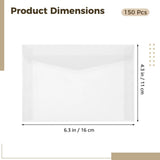 150PCS Sulfuric Acid Paper Envelopes, 4.5" x 6.6" A6 V-Flap Translucent Envelopes for Wedding V1369-AZ3-W-08831
