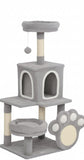 CARLA HOME Large Cat Tree Tower for Indoor Cats with Plush Perch, Cat Condo, Natural Sisal V178-36394