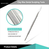 12-Piece Stainless Steel Wax Carving Tools Set, Waxing Instruments, Dual-Ended Sculpting Tools V1370-AZ4-08235