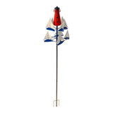 Windmills Wind Sculpture Large Metal Nautical Art Garden Windmills Sailboat Wind Spinners Decor for V1369-AZ3-W-15223