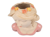 Modern Ceramic Face Vases Decorative Modern Style Shy Girl Flower Lady Head Vase for Unisex Plants V1294-YM0706-3115230067213