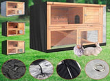 Rabbit Hutch Cover for Double Deckers Double Hutches Pet Cage Dustcover Waterproof Outdoor Garden V1370-AZ4-20437