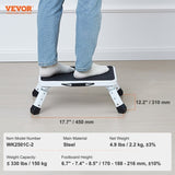 VEVOR Step Stool 1-Step 150KG Capacity, Folding Steel Step Ladder 3 Adjustable Height, Portable V952-JYTDGYBWFSKZJ2NKYV0