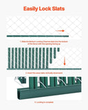 Bottom Locking Privacy Slats, Single-Wall Vertical Bottom-Locking Slats for Chain-Link Fence, V952-DBYSBTDBPE4FL2OHIV0
