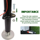 Electric A Frame Trailer Jack LED Light Power Tongue Jack Weight Capacity 3500 lbs 9Inch to 32Inch V985-JACKSTANDWHEEL