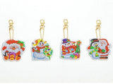 5 PCS Diamond Painting Keychains Kit Animals Diamond Art Ornaments Double Sided Diamond Key Rings V1366-AZ2-W-09664