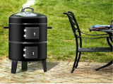NEW 3in1 Portable Charcoal Vertical Smoker BBQ Roaster Grill Steel Water Steamer V610-SMOBBQ-IMG2477